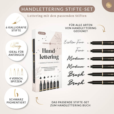 "Handlettering Starter"-Set (Buch + Stifte)
